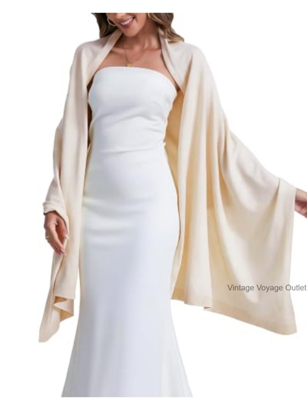 Buttery-Soft Oversized Knit Shawl Wrap Evening Dress Cover Wedding Bridal